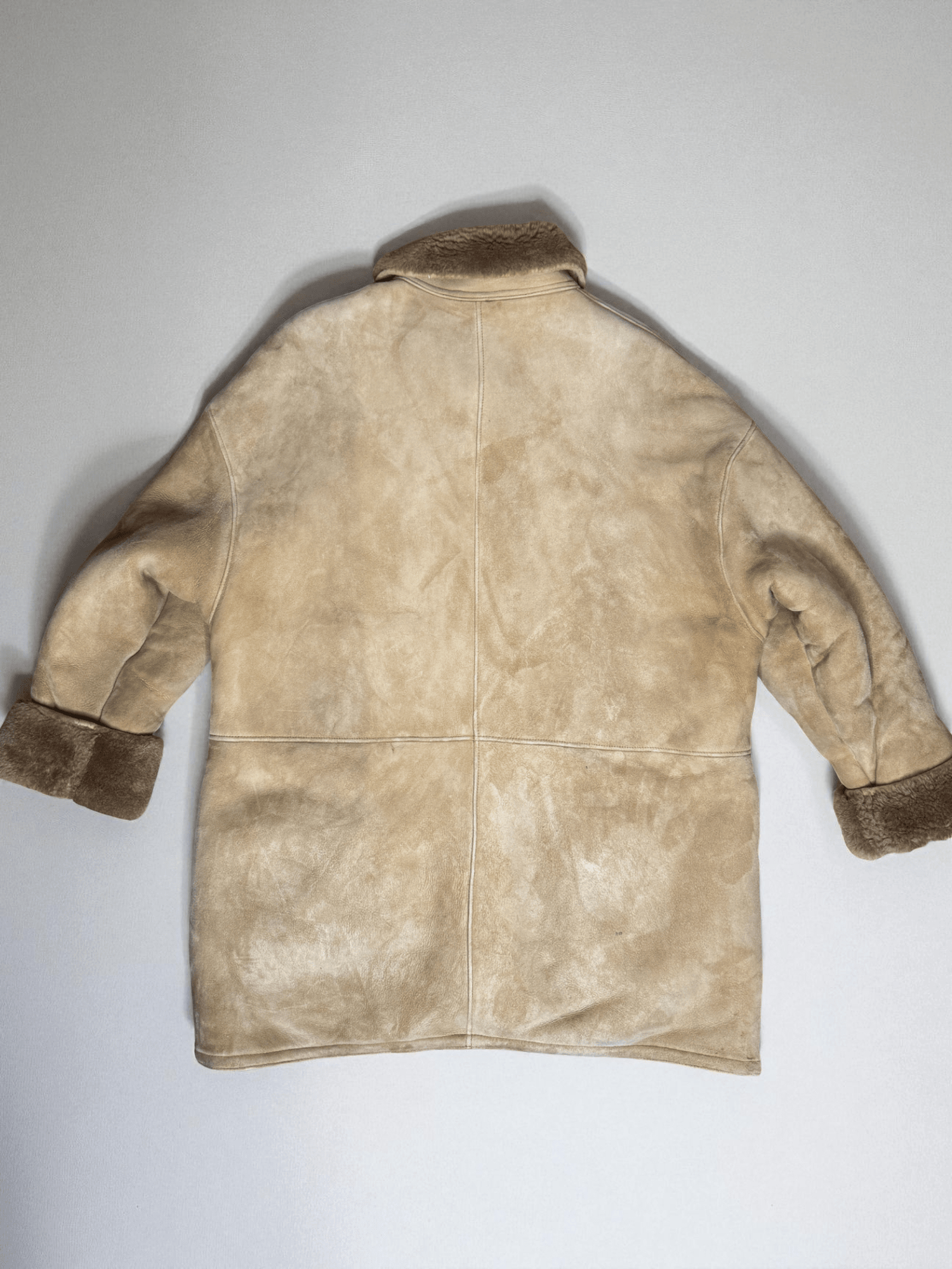 Vtg Leder Fischer Shearling Sheepskin Rancher Coat - MST GoodsVintage