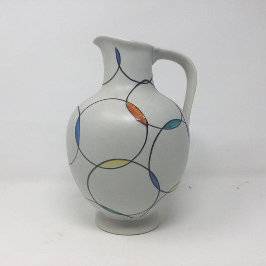 Vtg Vase Circles Western Germany Zell Schmider 1956 Numbered Anneliese Beckh - MST GoodsZell Schmider