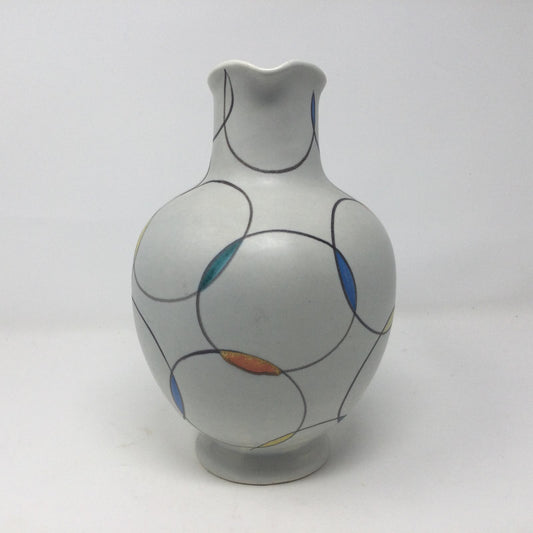 Vtg Vase Circles Western Germany Zell Schmider 1956 Numbered Anneliese Beckh - MST GoodsZell Schmider