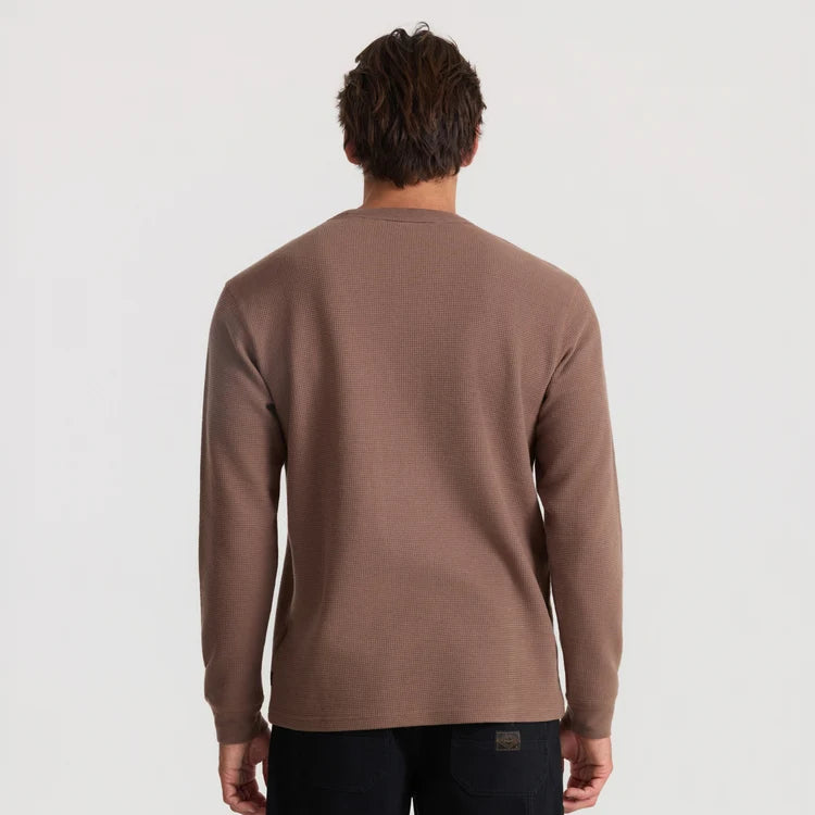 Well Worn Thermal Long Sleeve Tee in Faded Brown
