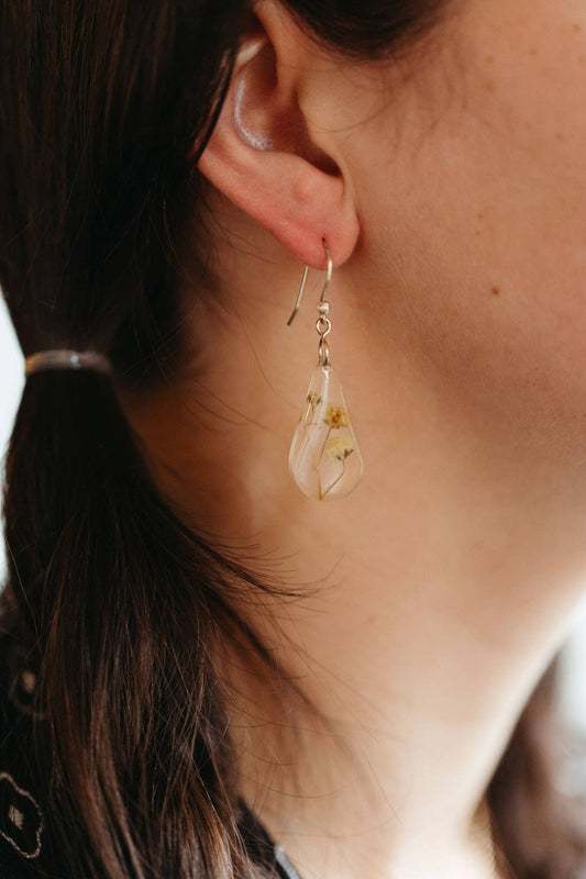 White Rain Flower Earrings - MST GoodsTen Thousand Villages