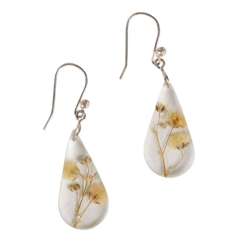 White Rain Flower Earrings - MST GoodsTen Thousand Villages