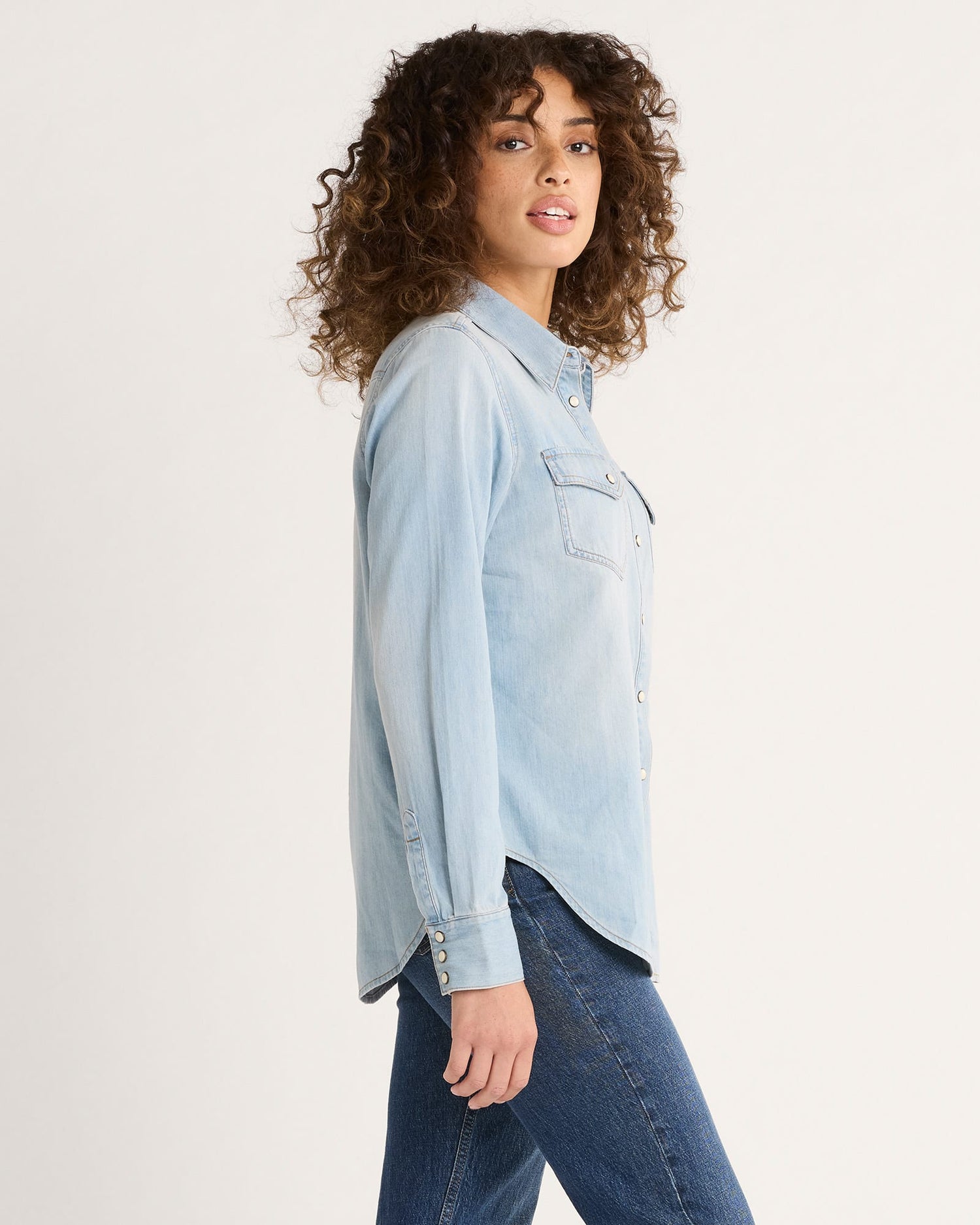 Women's Chambray Gambler Shirt Light Blue - MST GoodsButton up shirtPendleton