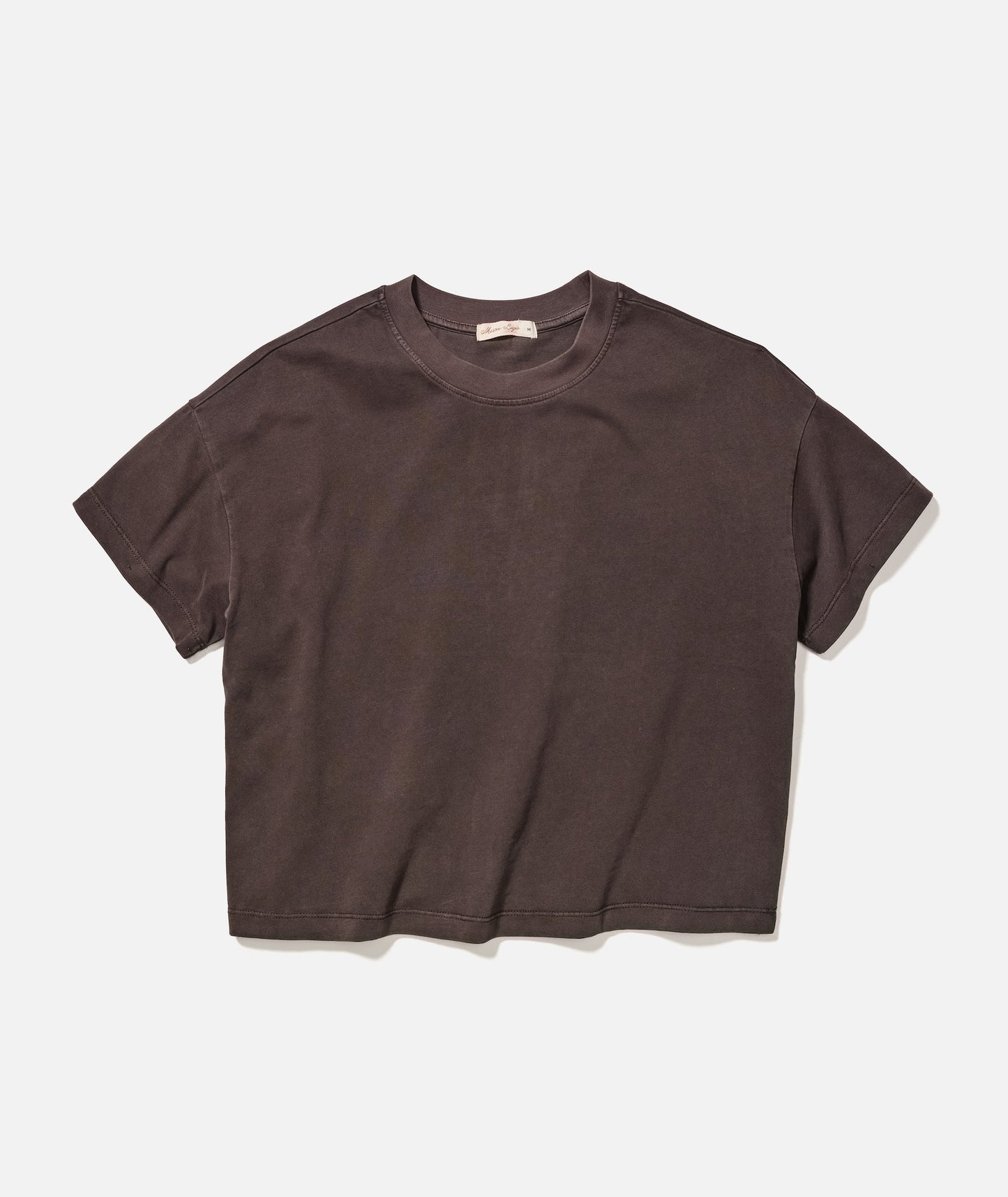 Brown t-shirt on a light gray background