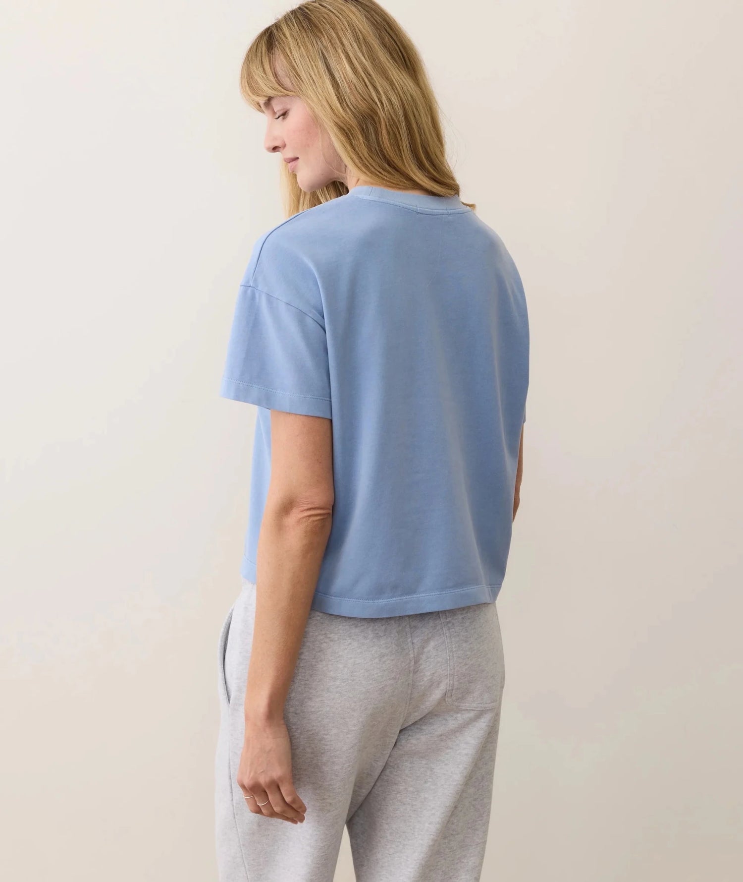 Women's Luxe Jersey Crew Tee in Coastal Blue - MST GoodsMarine Layer