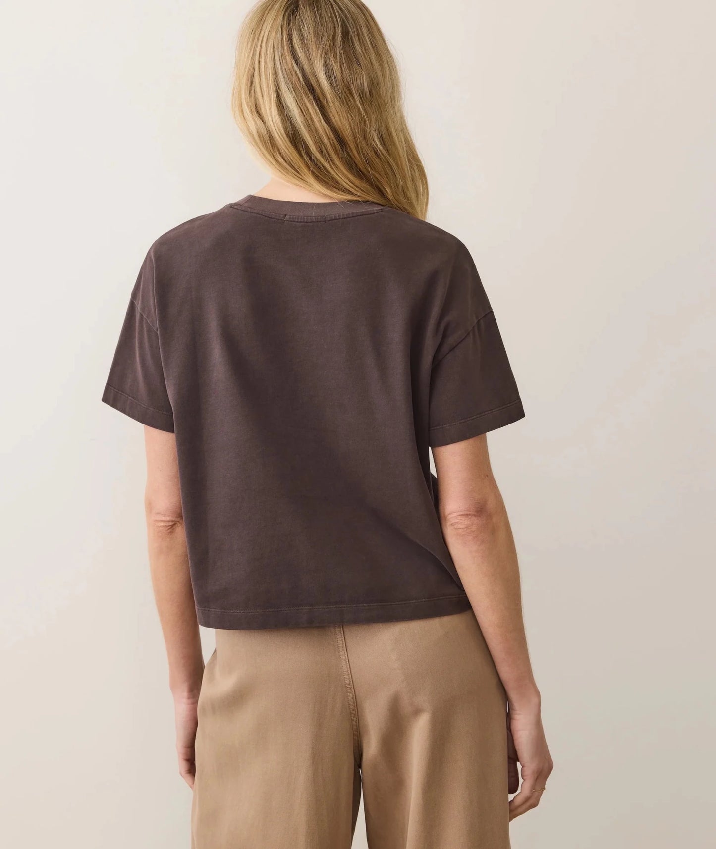 Women's Luxe Jersey Crew Tee in Coffee - MST GoodsMarine Layer