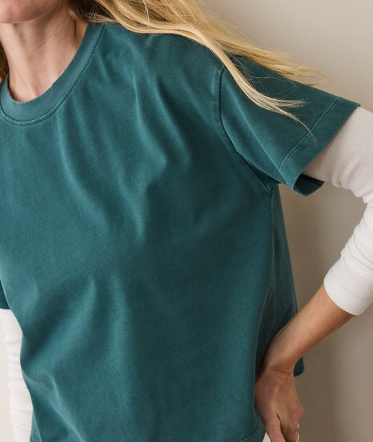 Women's Luxe Jersey Crew Tee in Rainforest