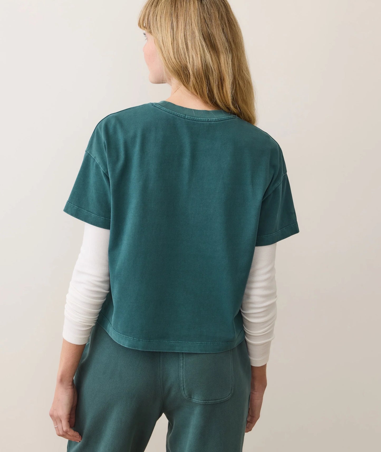 Women's Luxe Jersey Crew Tee in Rainforest