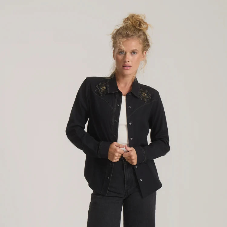Ritual Range Button Up Shirt in Black