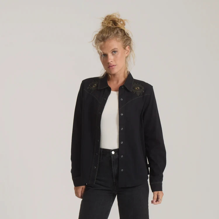 Ritual Range Button Up Shirt in Black