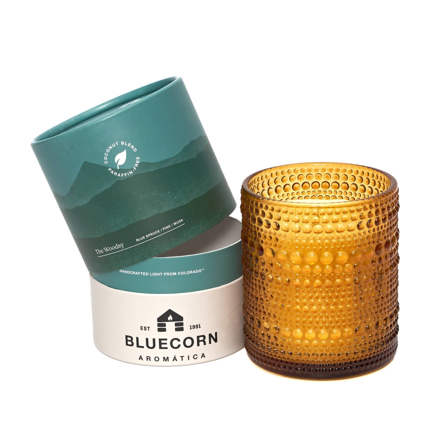 Woodsy Pine Scented Candle – Vegan Coconut Wax & Clean Fragrance - MST GoodsBluecorn Candles