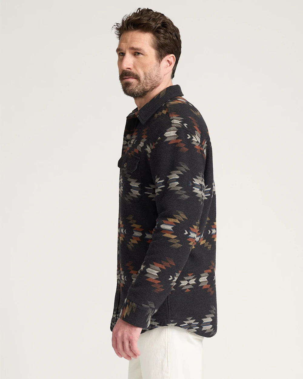 MEN'S WYETH FALLS COTTON CHAMOIS SHERPA-LINED SHIRT JACKET