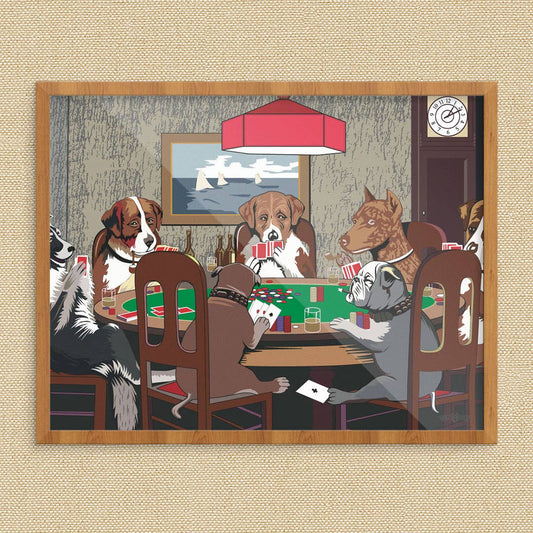 11" x 14" Dogs Playing Poker Print