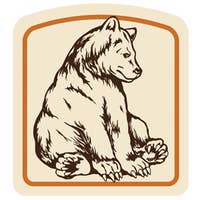 Bear Badge Vinyl Sticker