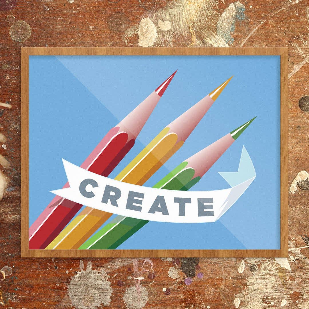 11'' x 14'' Create Colorful Pencils Print