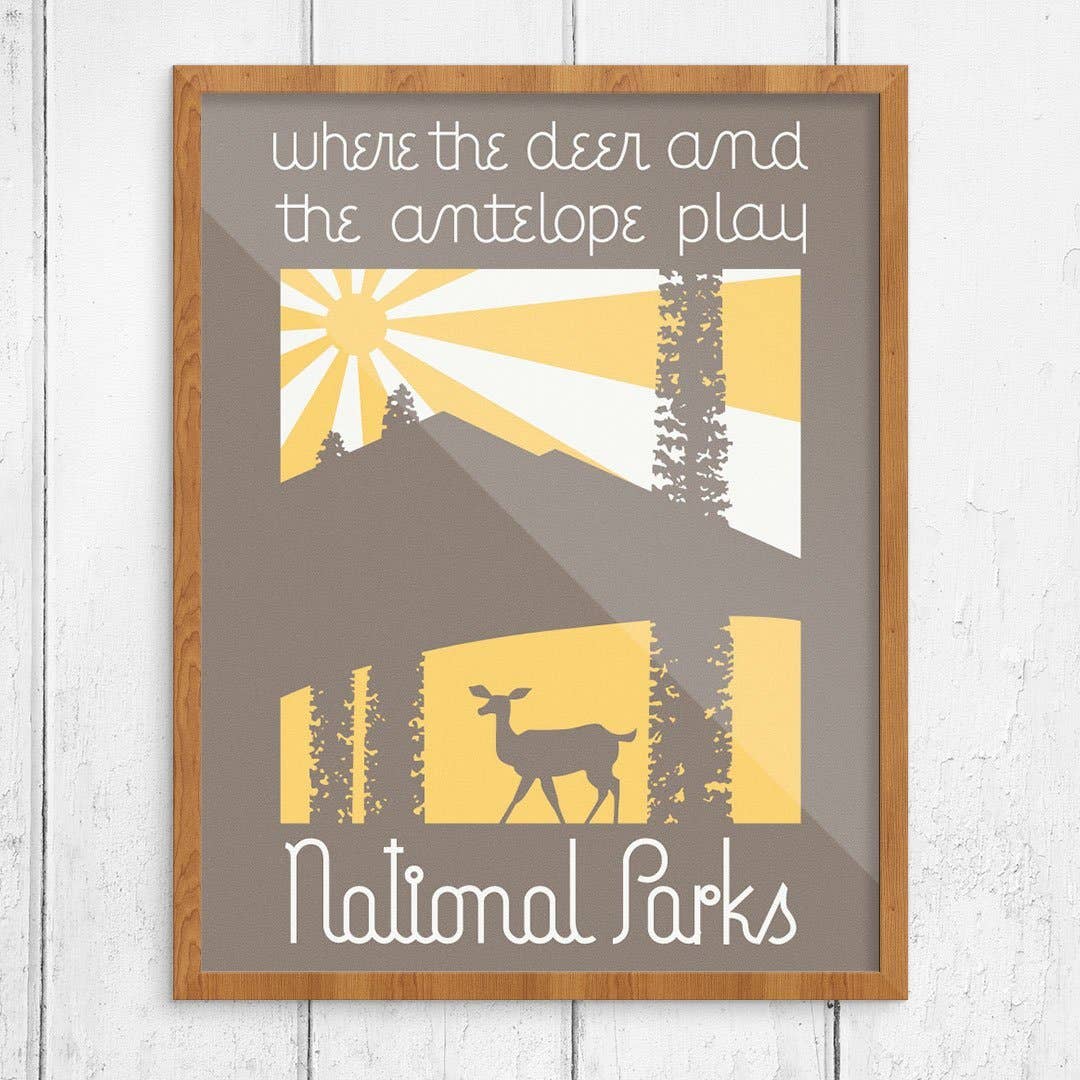 2.5'' x 3.5'' National Parks Where the Deer & Antelope Play Magnet