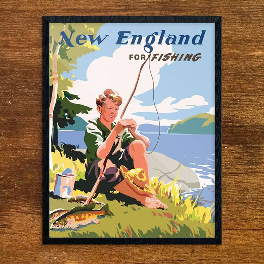 11'' x 14'' New England for Fishing Print