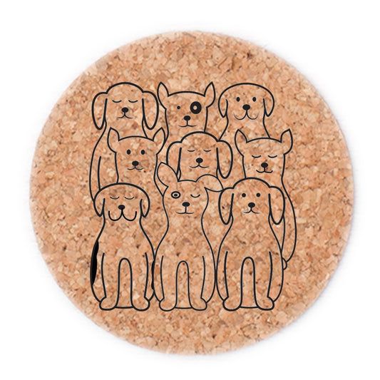 Dog Cork Coasters