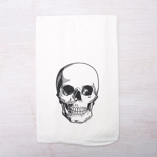 Skull Flour Sack Tea Towel
