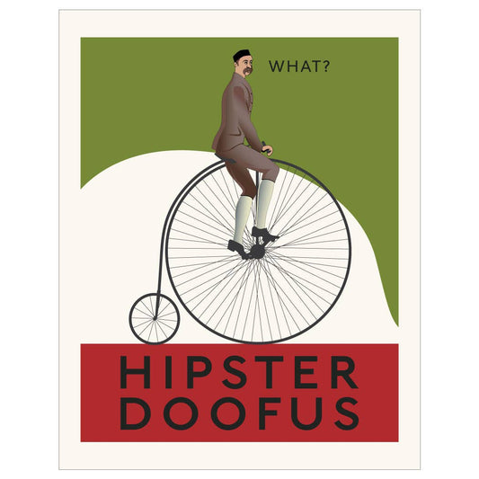 2.5'' x 3.5'' Hipster Doofus Penny Farthing Magnet