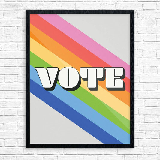 11" x 14" Vote Rainbow Print
