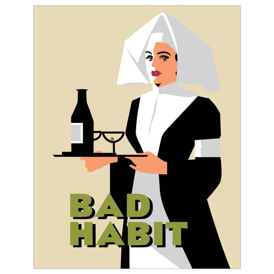 2.5'' x 3.5'' Bad Habit Drinking Nun Magnet
