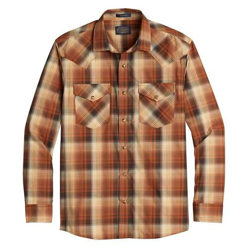 Frontier Shirt L/S Rust Brown Plaid