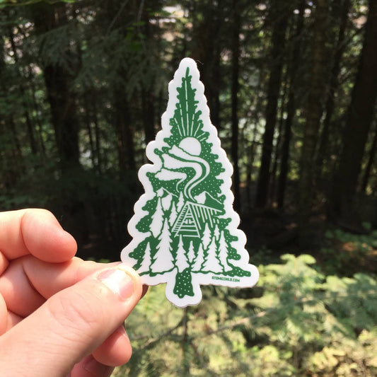 Cabin/Tree Sticker