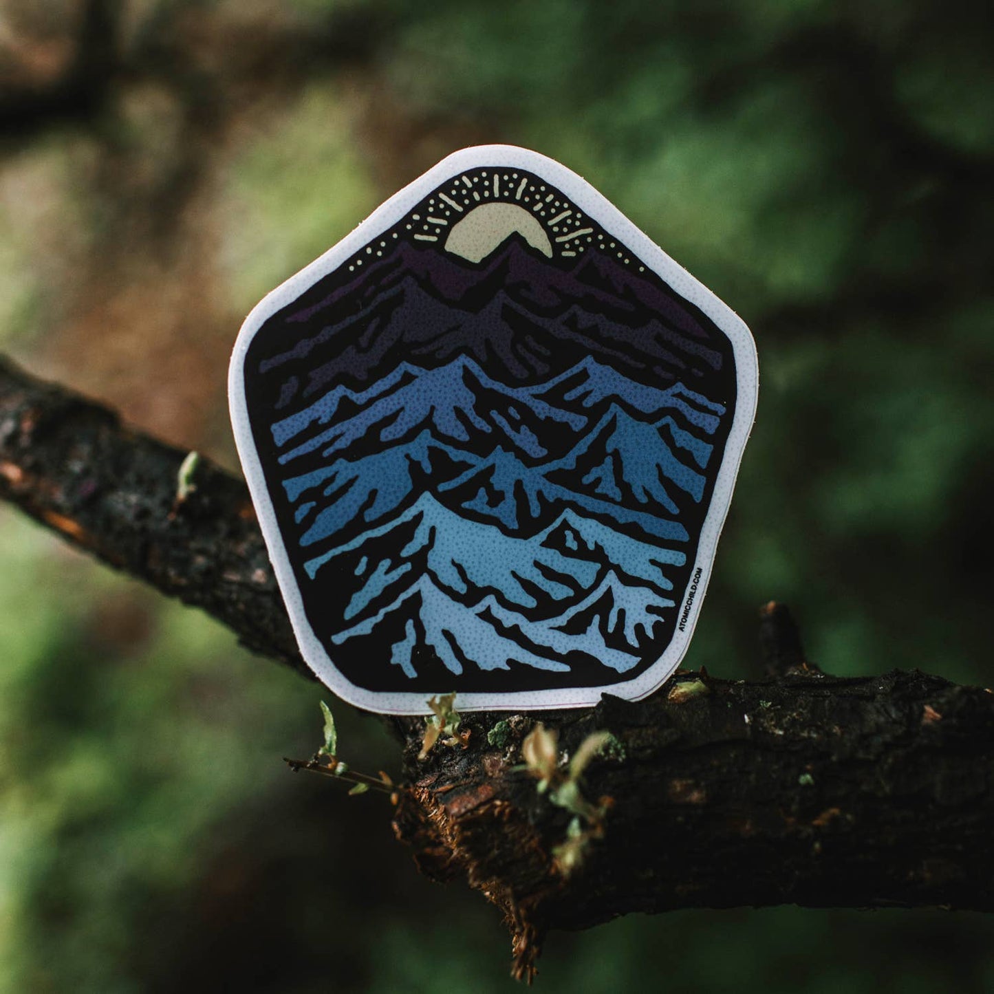 Gradient Mountains Sticker