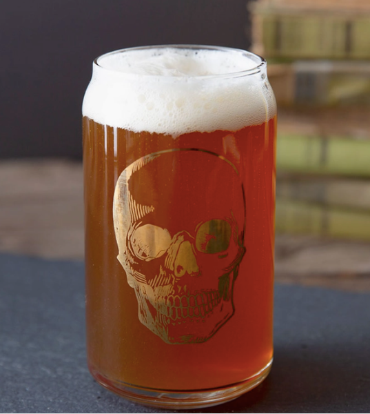 Skull Beer Can Glass