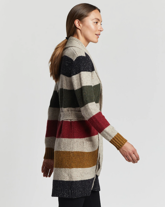 WOMEN'S GLACIER STRIPE CARDIGAN