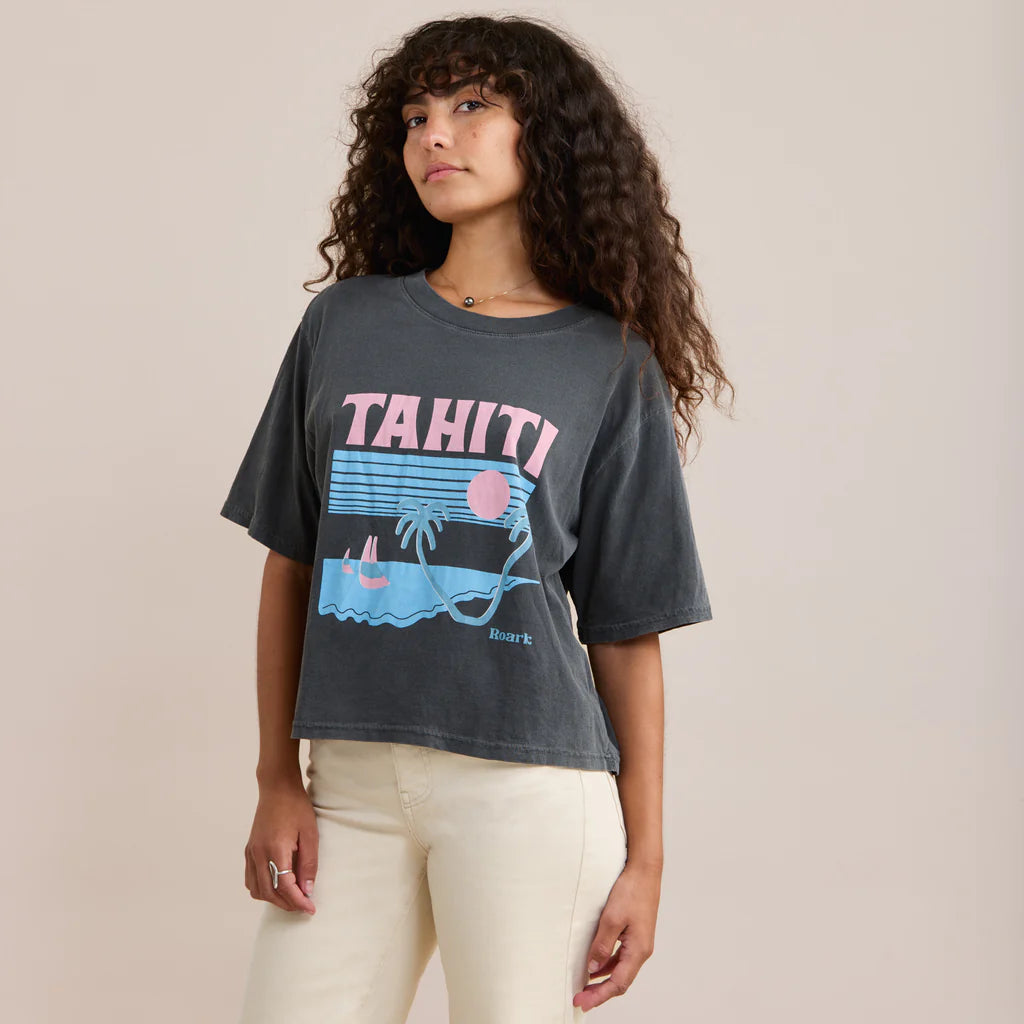 Tahiti Time Boxy Crop Premium Tee