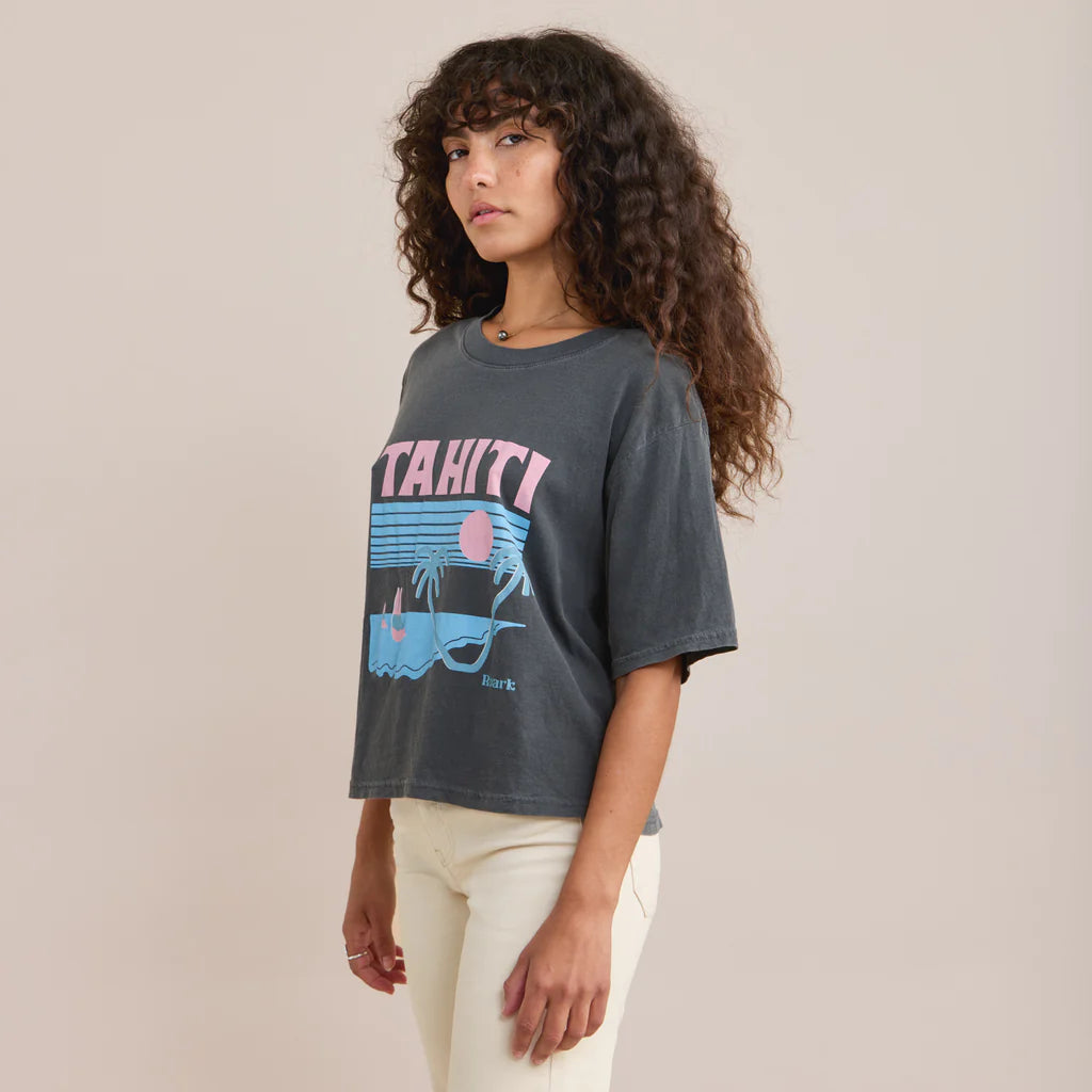 Tahiti Time Boxy Crop Premium Tee