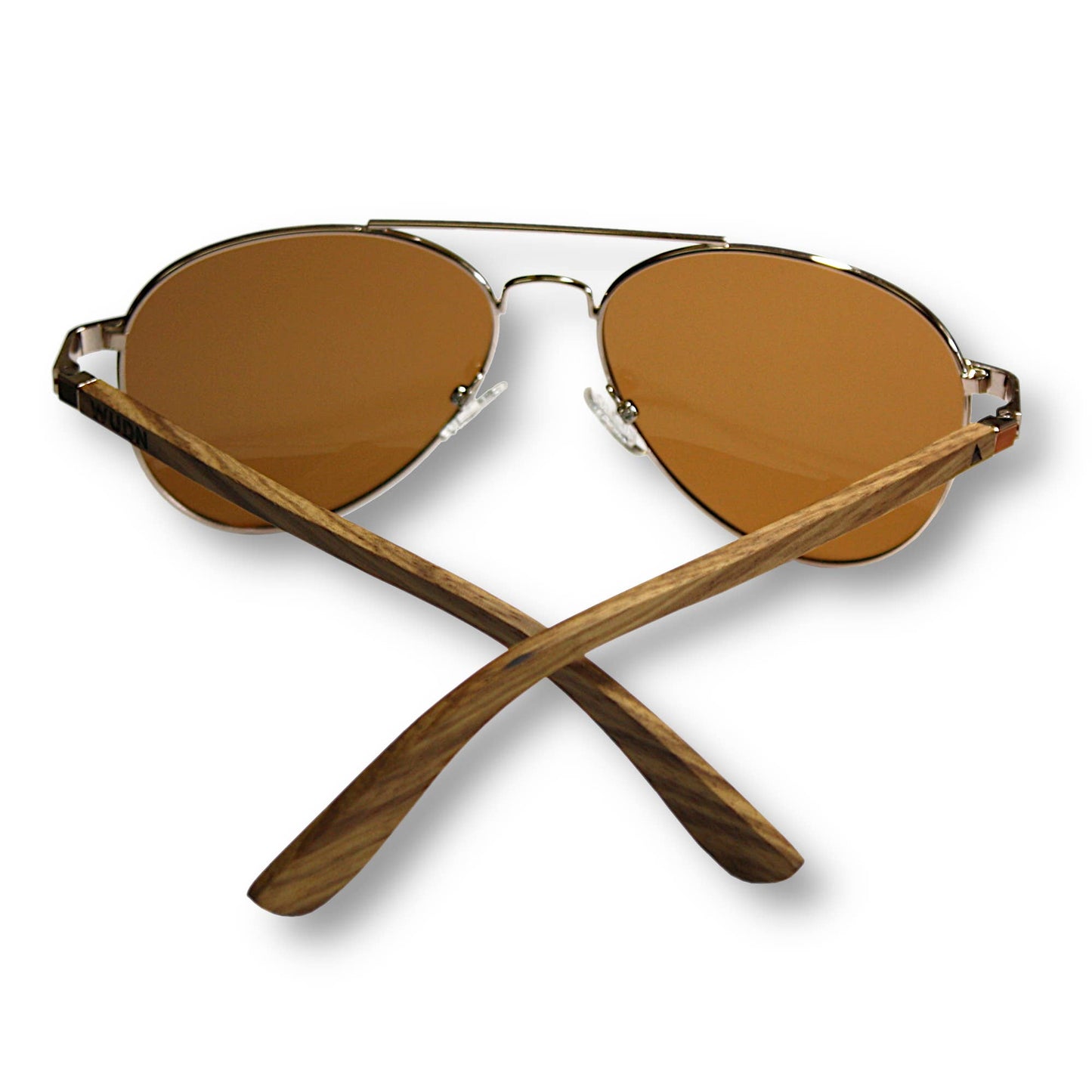 Real Zebra Wood Silver Framed Classic Aviators by WUDN