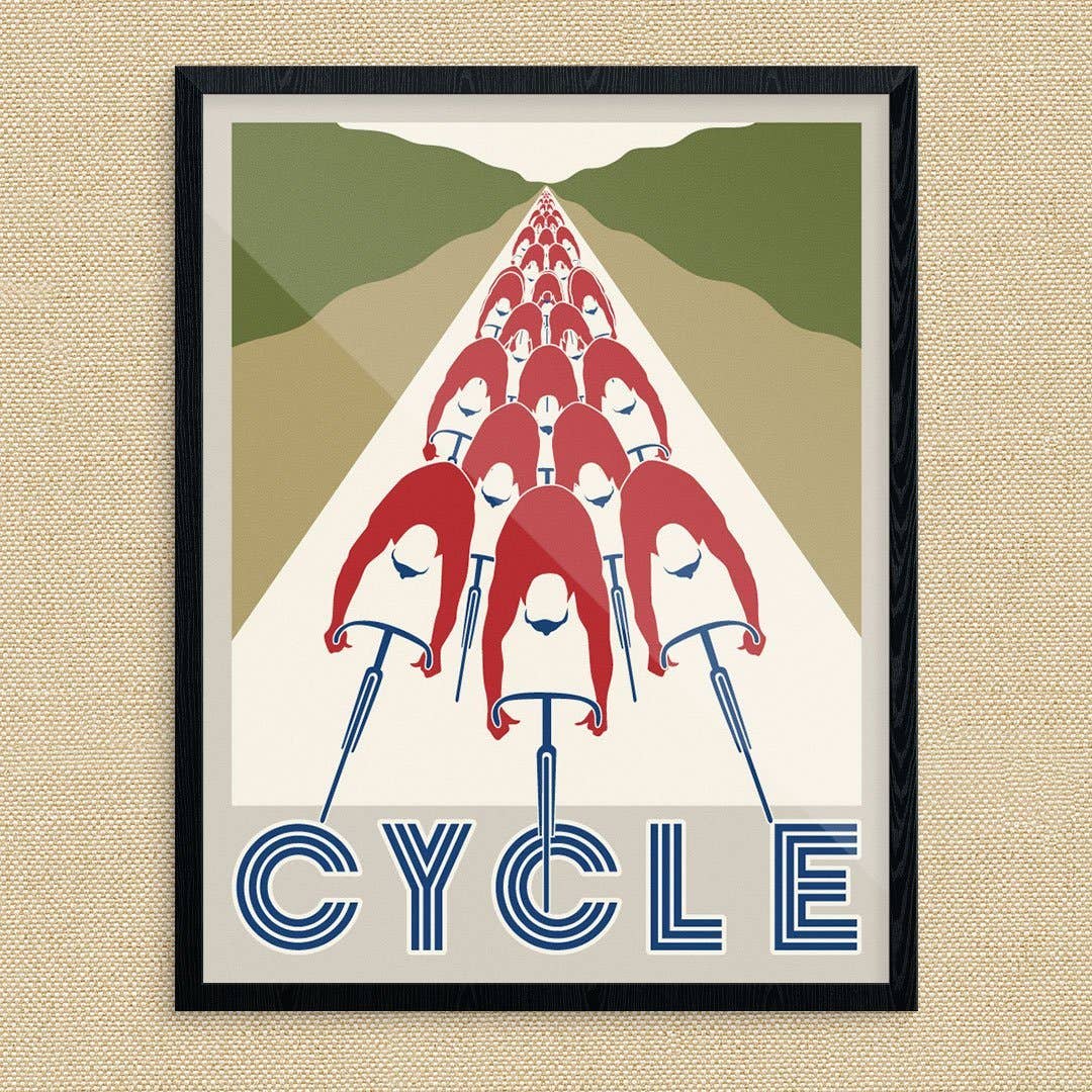 11'' x 14'' Cycle Bicycle Race Print