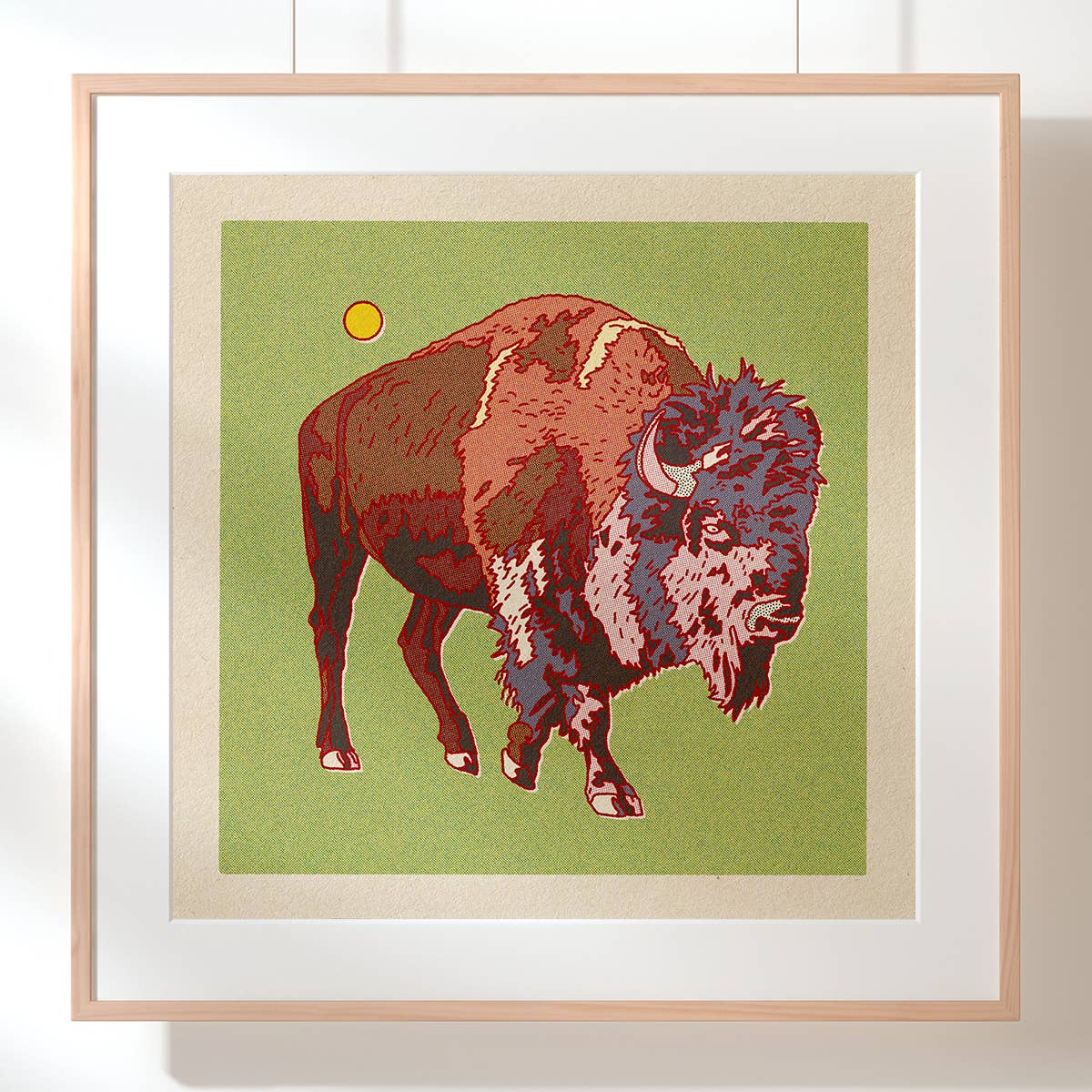 Bison/Buffalo 12x12 - MST GoodsArt PrintCaroline Clark