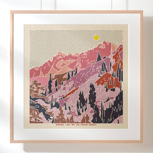 Desert Mountain 13 12x12 - MST GoodsArt PrintCaroline Clark