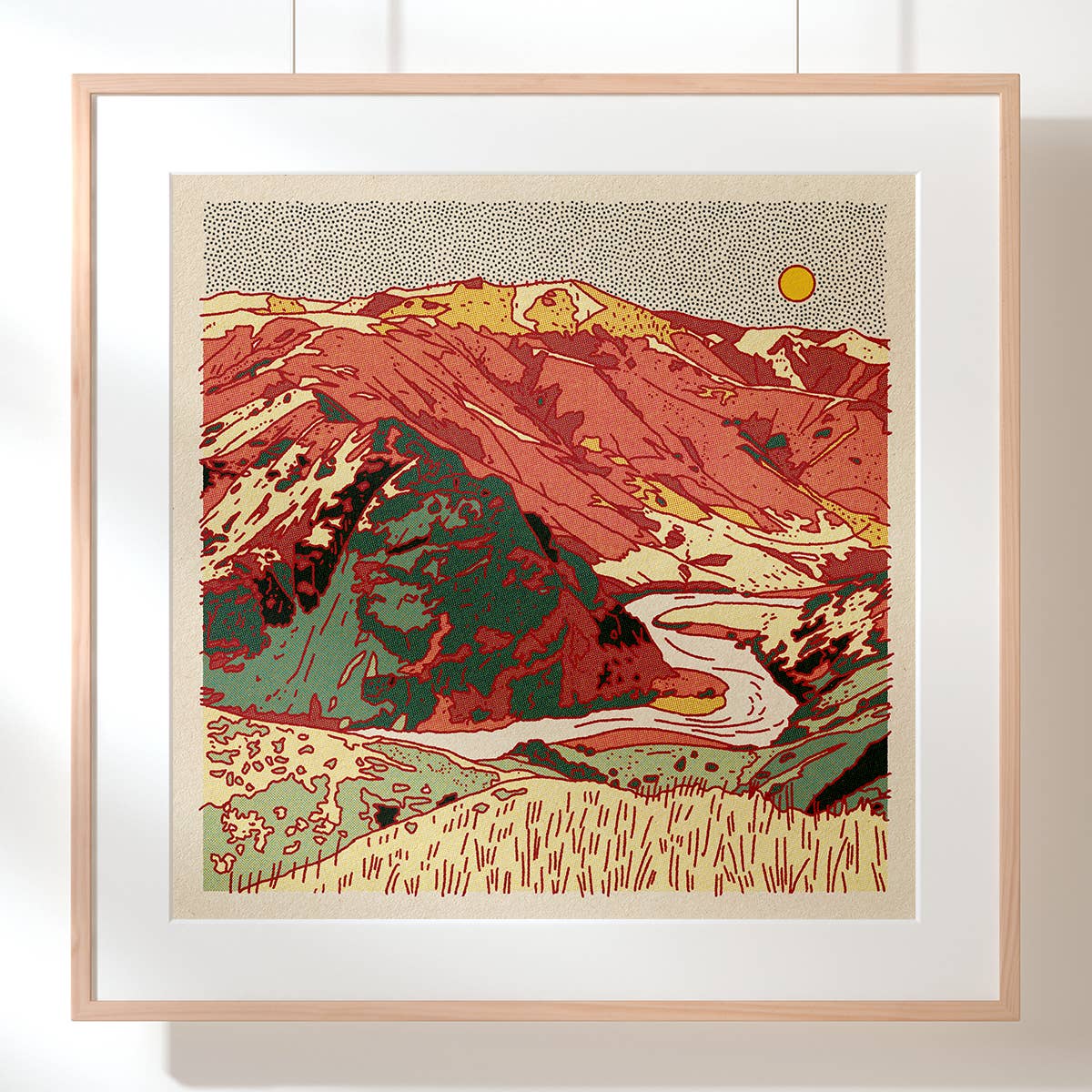 Desert Mountain 19 12x12 - MST GoodsArt PrintCaroline Clark