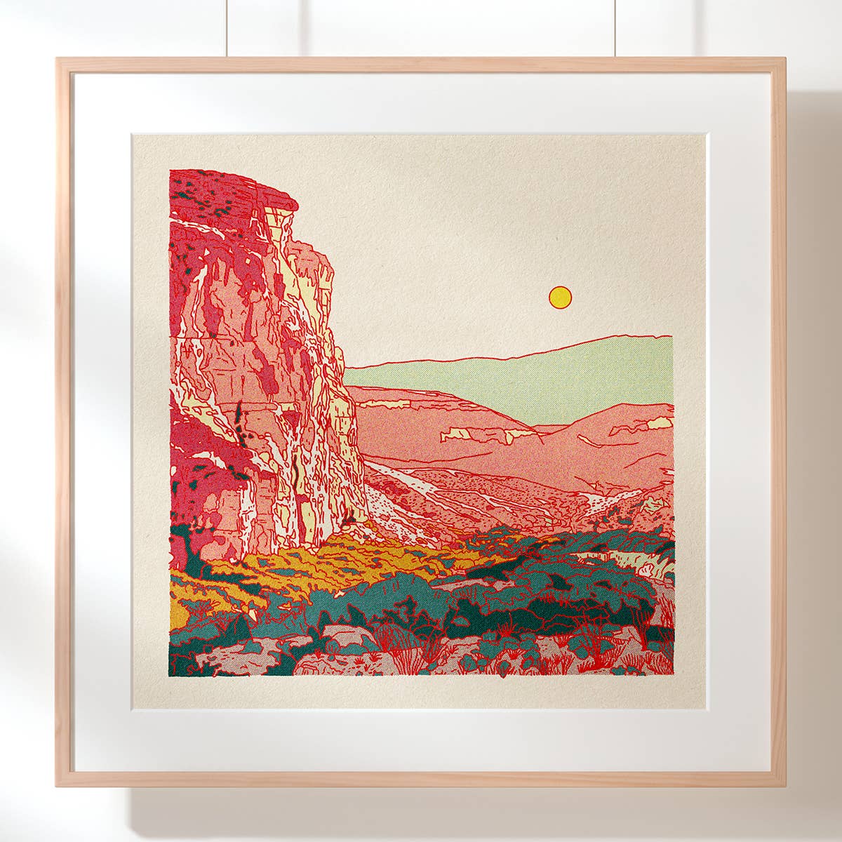 Desert Mountain 26 12x12 - MST GoodsArt PrintCaroline Clark