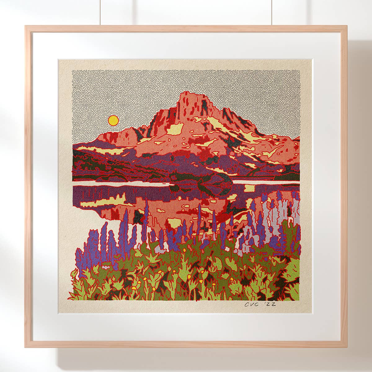 Desert Mountain 28 12x12 - MST GoodsArt PrintCaroline Clark