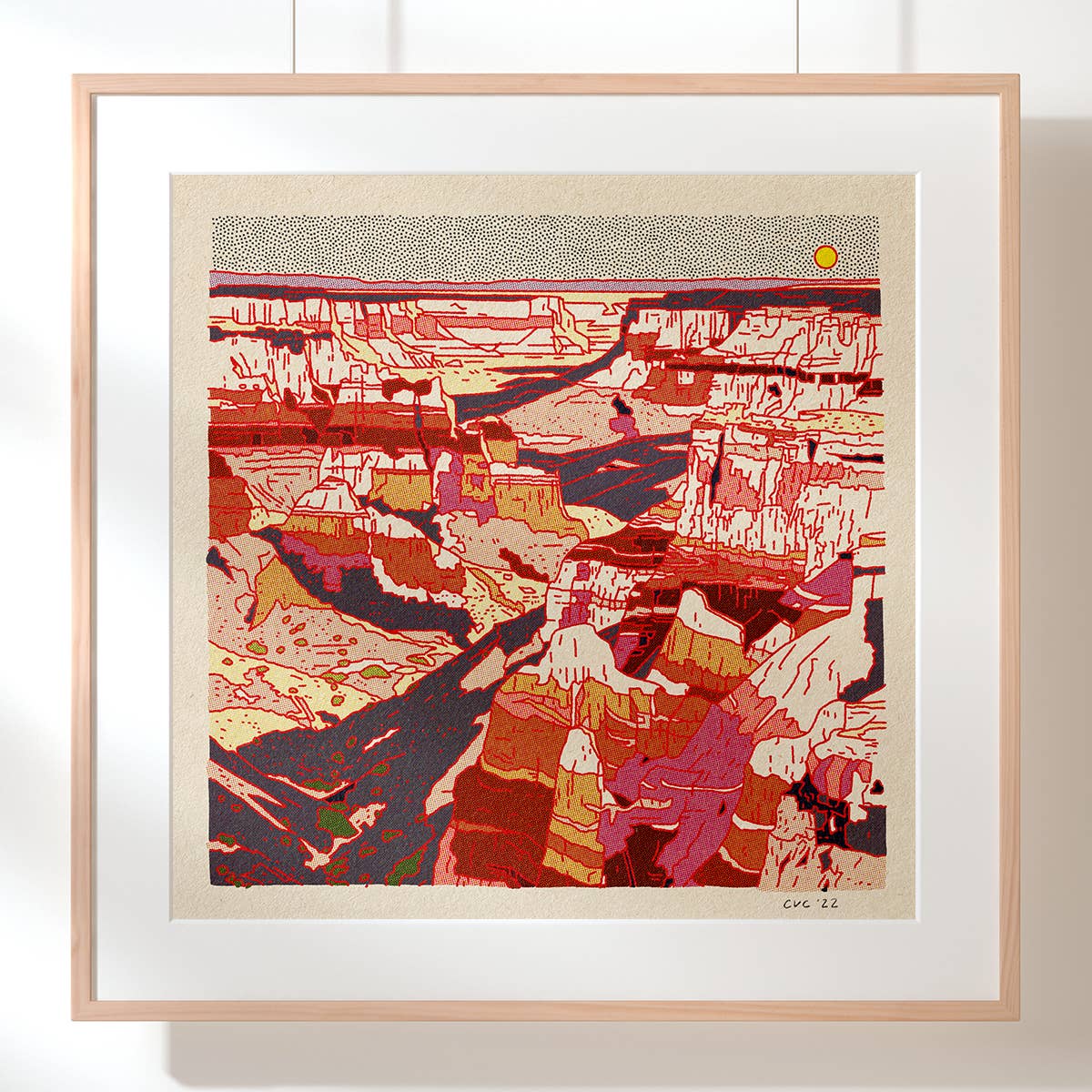 Desert Mountain 31 12x12 - MST GoodsArt PrintCaroline Clark