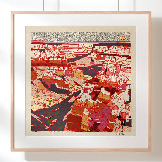 Desert Mountain 31 12x12 - MST GoodsArt PrintCaroline Clark