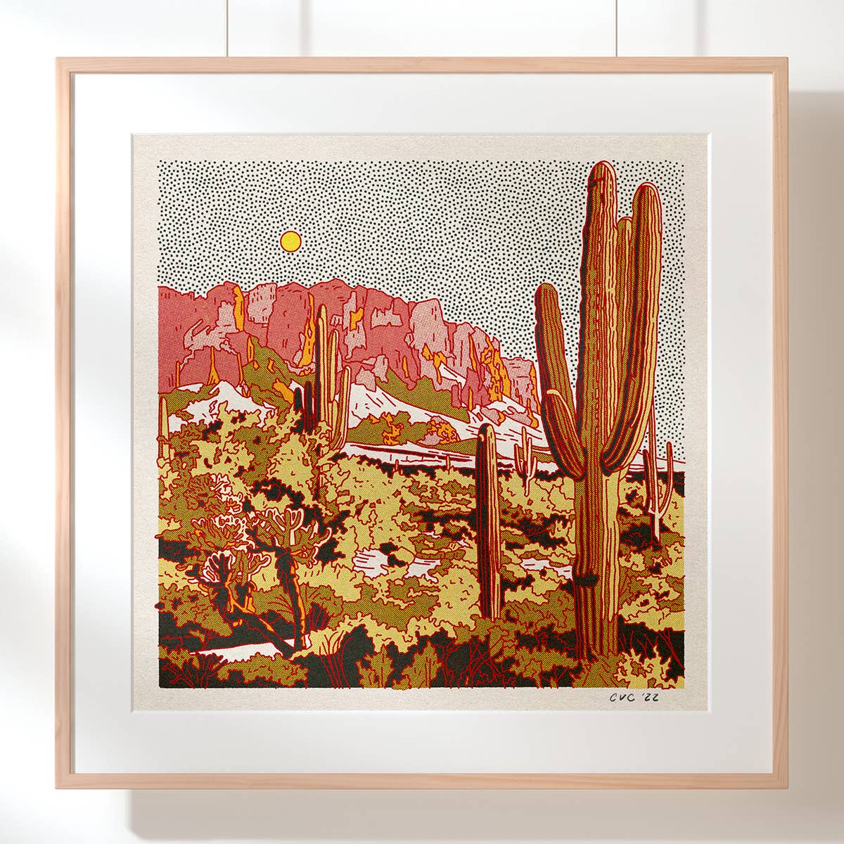 Desert Mountain 35 12x12 - MST GoodsArt PrintCaroline Clark