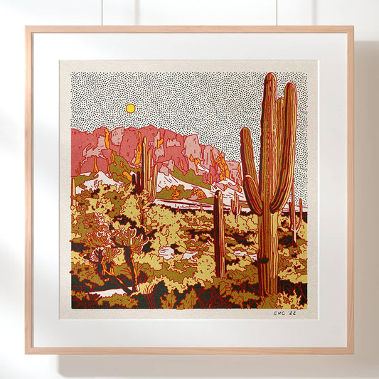 Desert Mountain 35 12x12 - MST GoodsArt PrintCaroline Clark