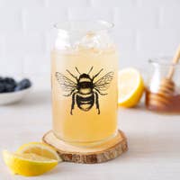 Honey Bee Can Glass
