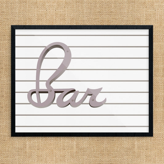 Fridgedoor Script Bar Sign Print