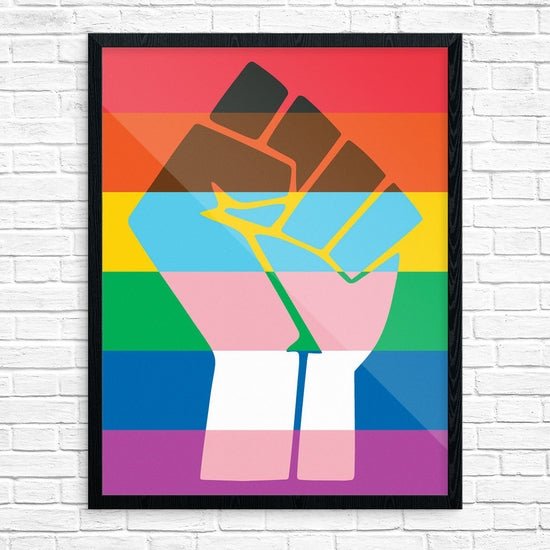 Fridgedoor LGBTQ Bear Black Power Diversity Flag Print - MST GoodsFridgedoor