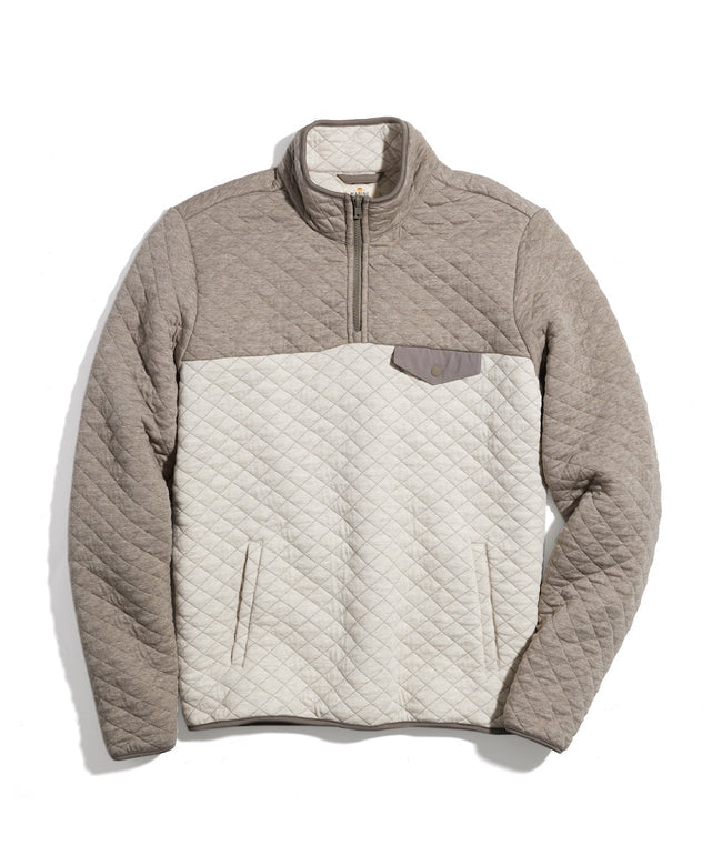 Heavyweight Corbet pullover, oatmeal colorblock