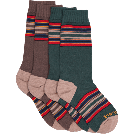 Yakima Stripe 2-Pack Crew Socks