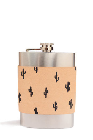 Cactus Print Flask